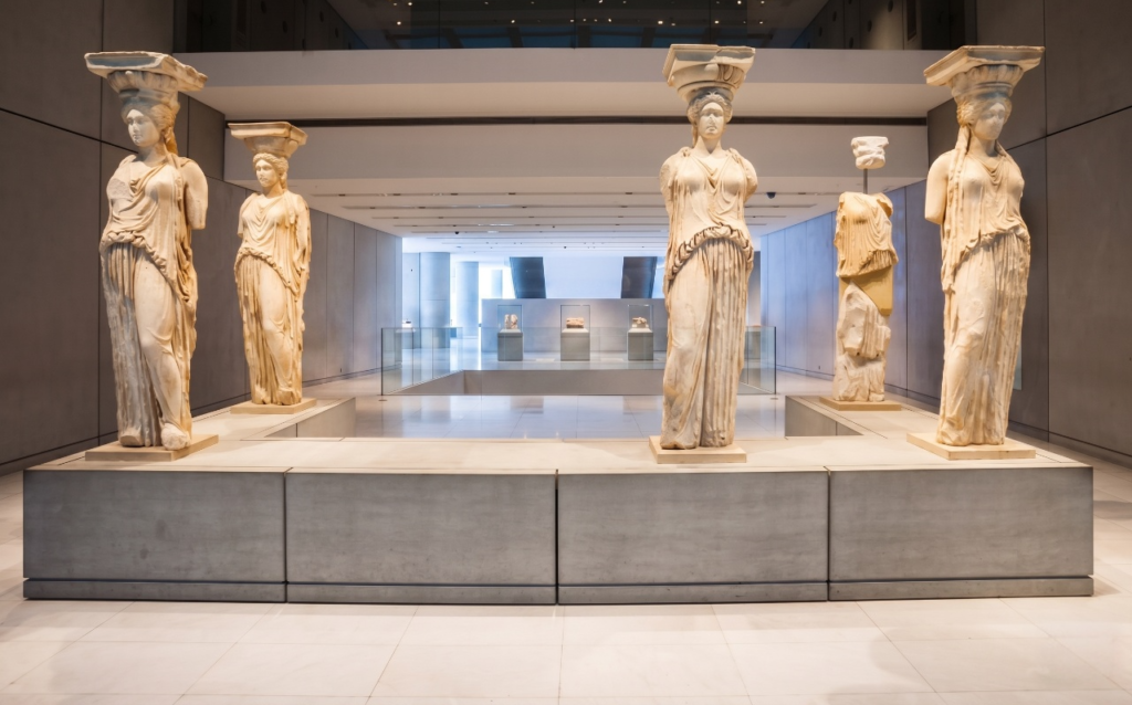 caryatids acropolis museum clear