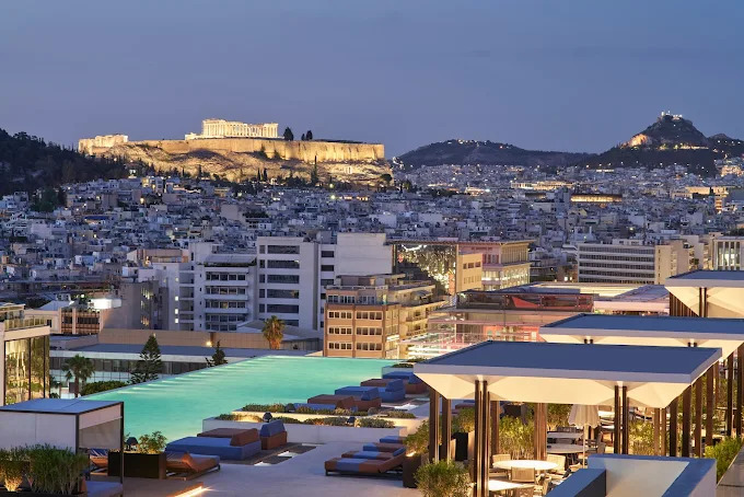 grand hyatt athens rooftop pool view 3