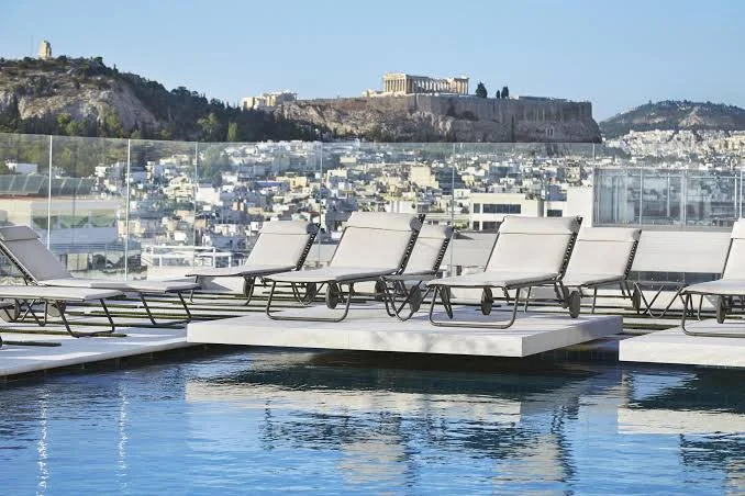 grand hyatt athens rooftop pool view