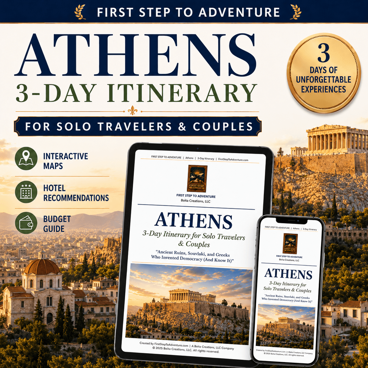 Athens 3-Day Itinerary Guide cover
