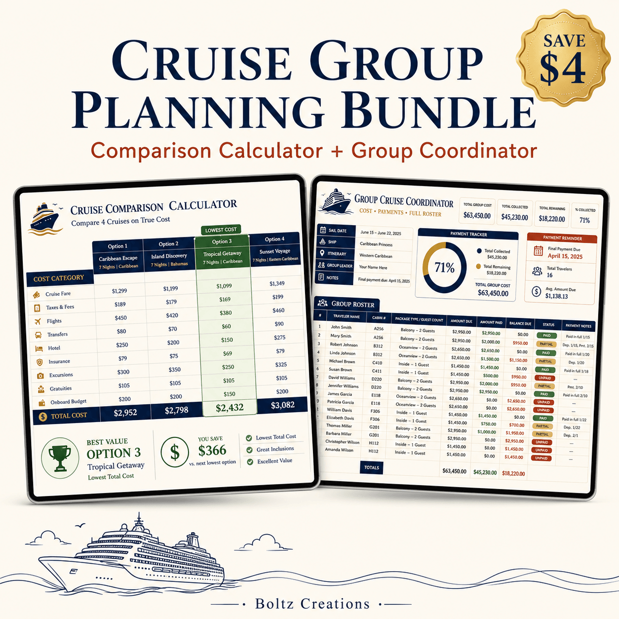 Cruise Group Planning Bundle