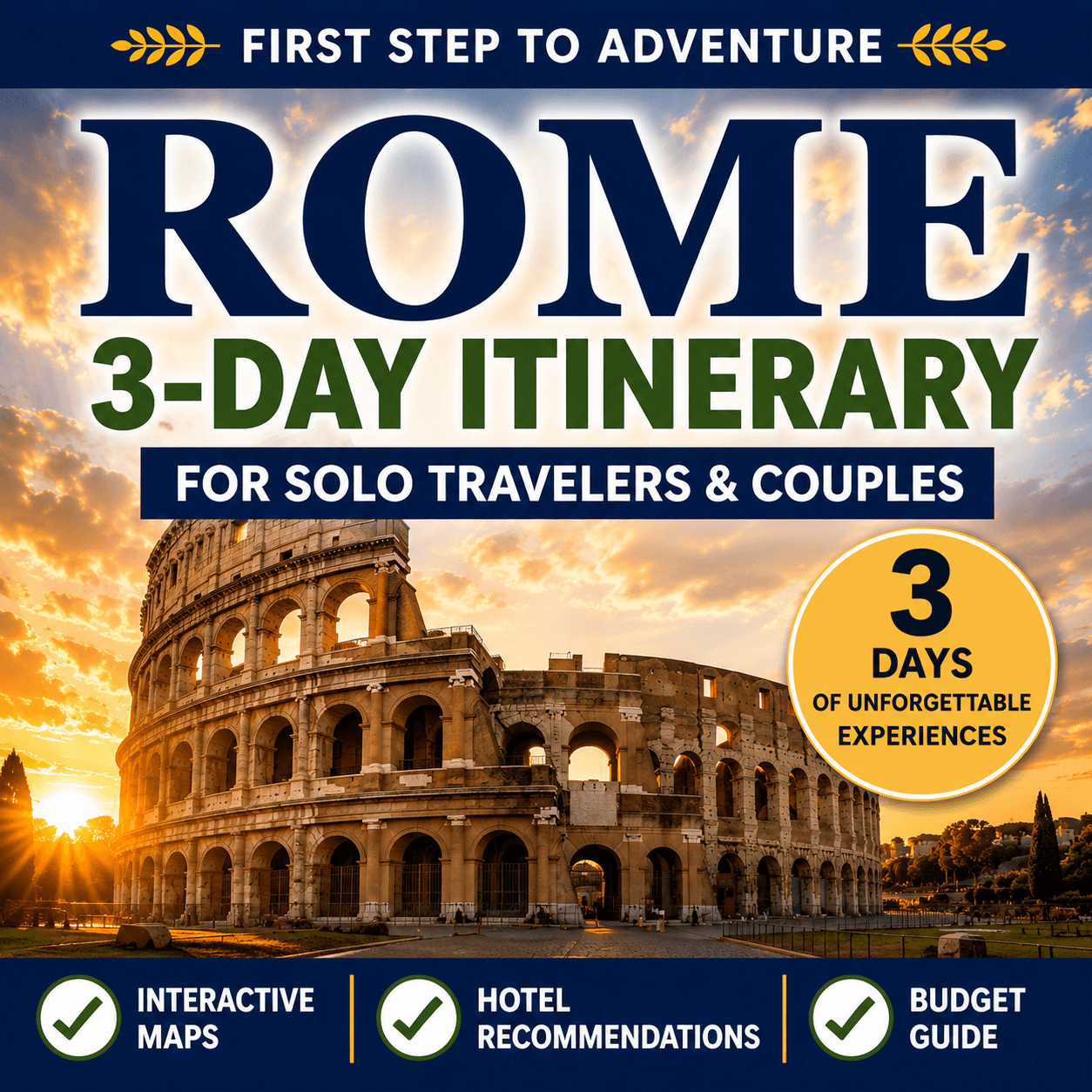 Rome 3-Day Itinerary Guide cover