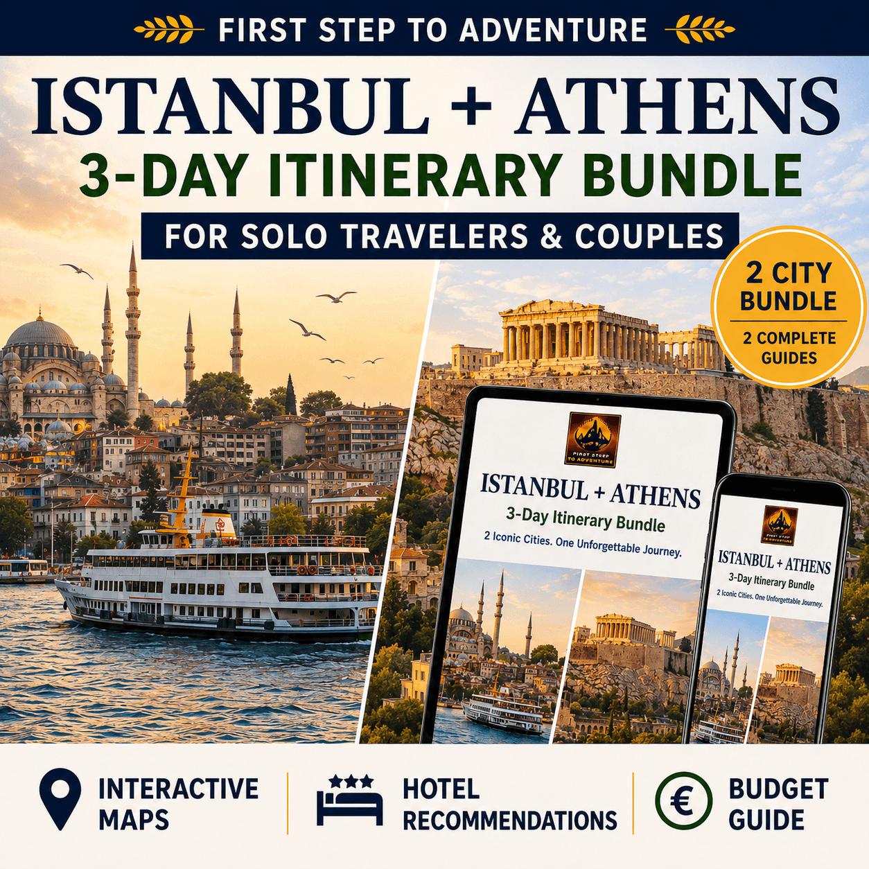 Athens and Istanbul 3-day itinerary bundle
