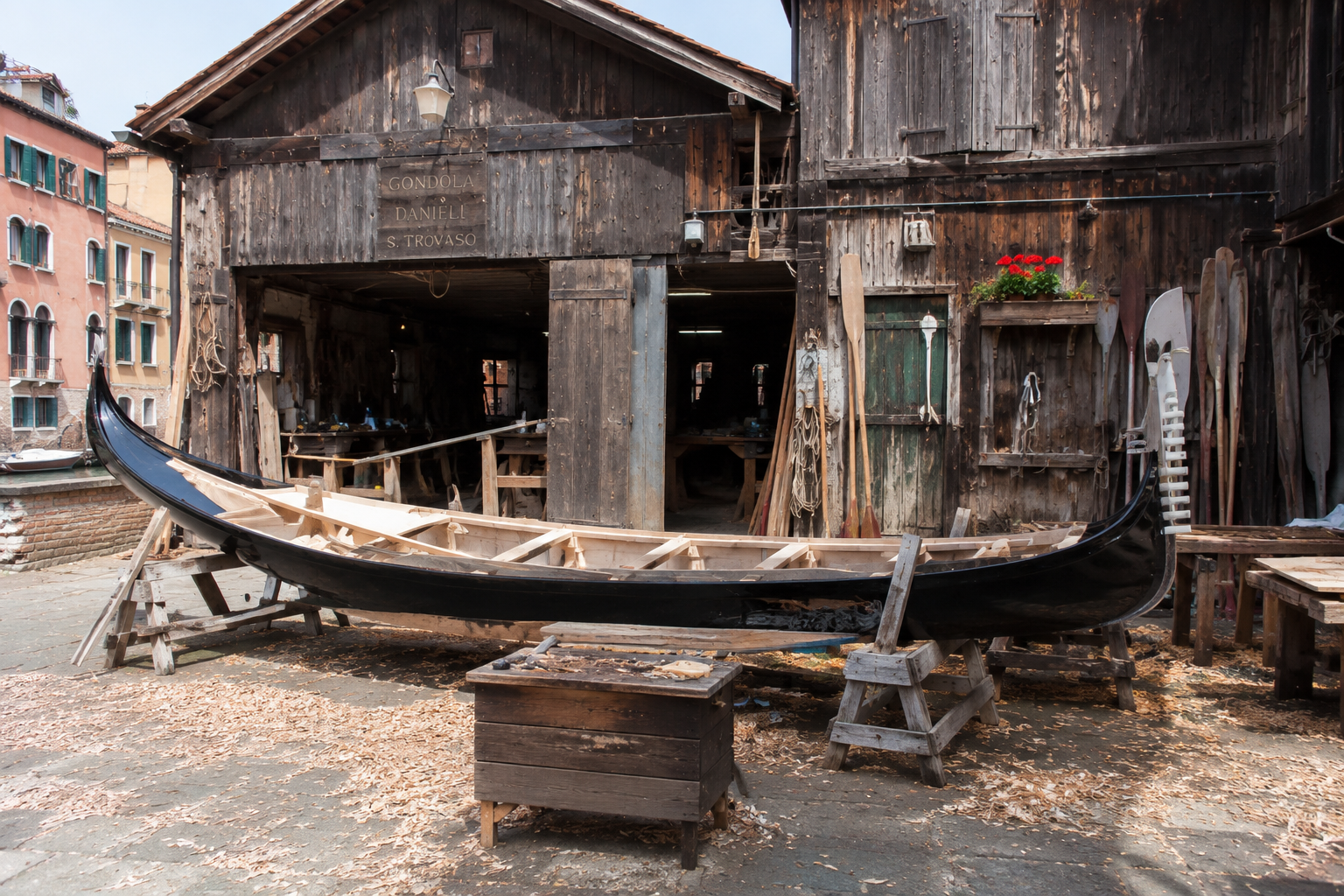 Squero di San Trovaso gondola boatyard workshop in Venice