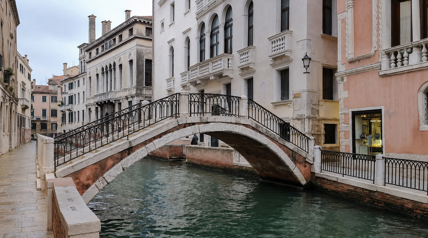 Ponte dei Pugni, the Bridge of Fists, in Venice
