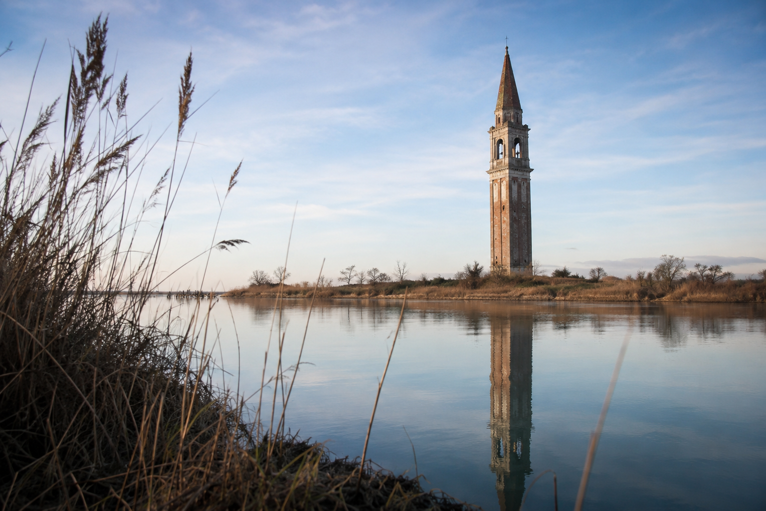 The quiet lagoon island of Torcello near Venice